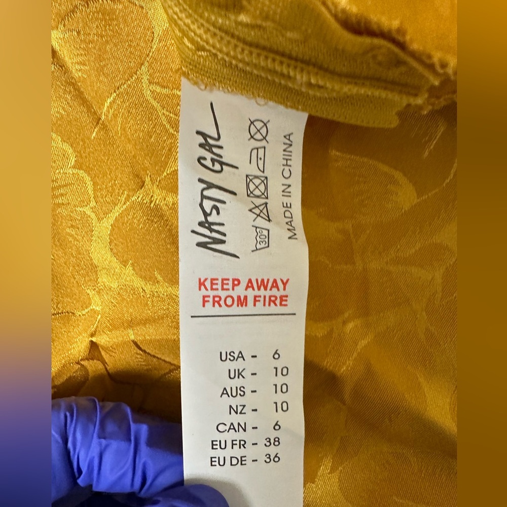 NASTY-GAL Sleek It Real Jacquard Mini Dress🧡 - Picture 12 of 12